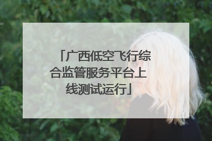 广西低空飞行综合监管服务平台上线测试运行